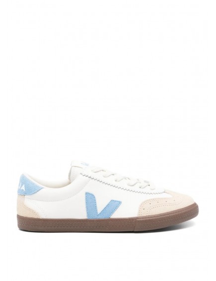 Volley Leather White Aqua Bark