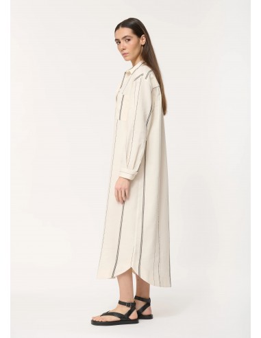 Vestido Camisero Rayas Midi