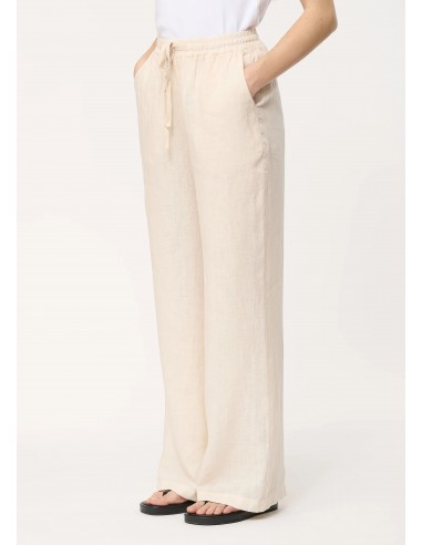 Pantalón Ancho Lino Ecru