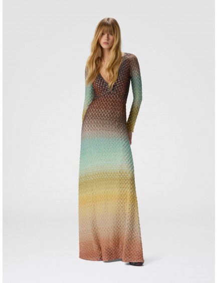 Vestido largo degradado con...