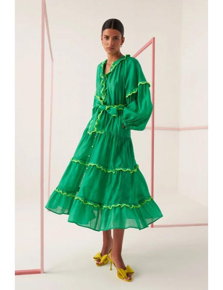 Flame Dress Green