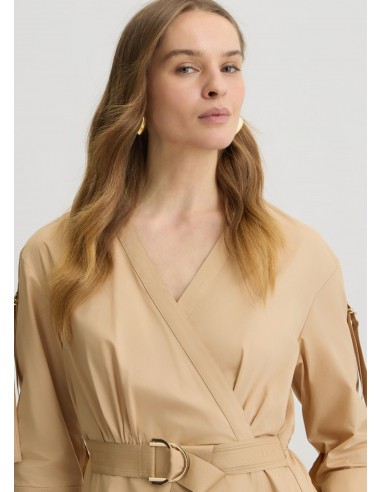 Vestido midi de popelina