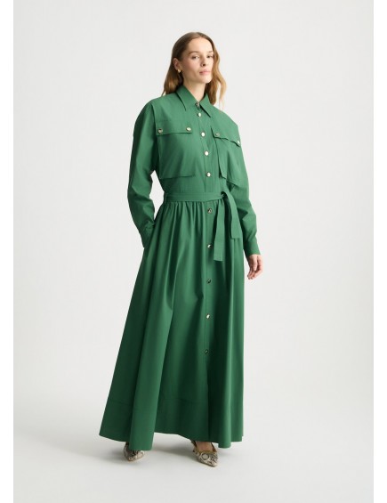 Vestido camisero largo