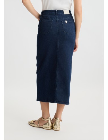 Falda de denim con botones