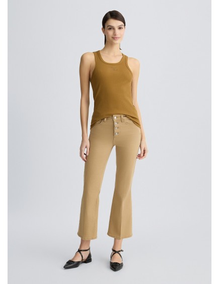 Pantalón bootcut de cintura...