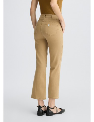 Pantalón bootcut de cintura alta camel