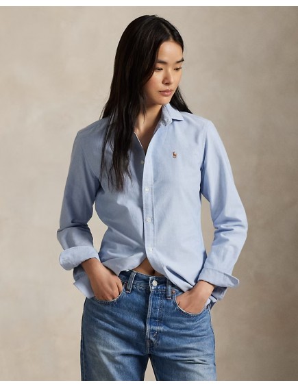Camisa Oxford Slim Azul 2
