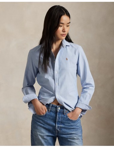 Camisa Oxford Slim Azul