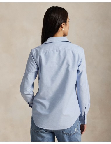 Camisa Oxford Slim Azul