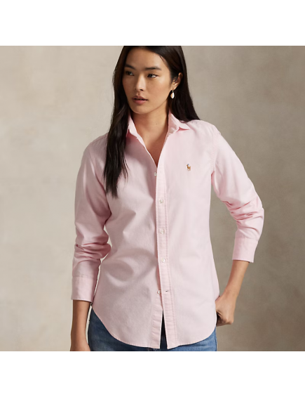 Camisa oxford Slim Rosa 2