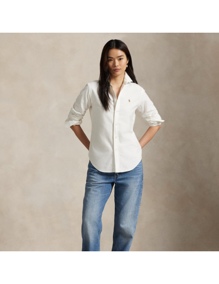 Camisa Oxford Slim Blanca