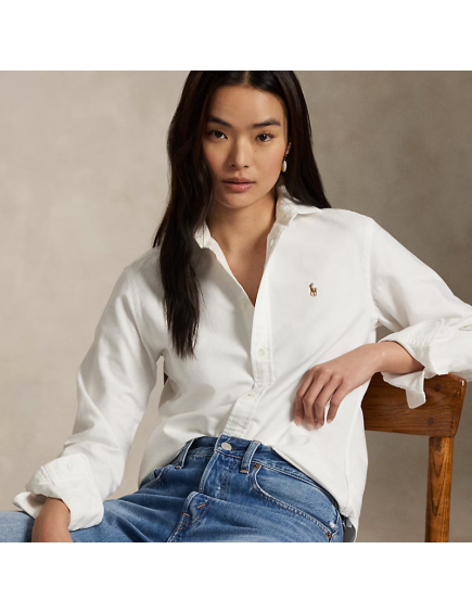 Camisa Oxford Slim Blanca 2