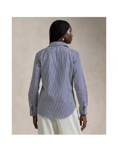 Camisa de algodón con rayas Slim Fit