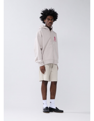 Sudadera Logo Zip Rosa