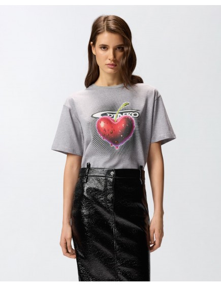 Camiseta Jaspeada Estampada