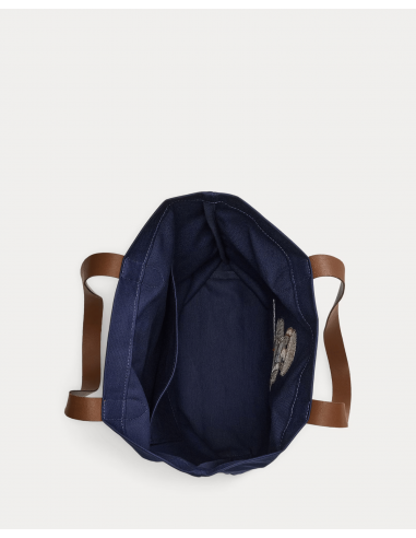 Bolso tote de sarga con Polo Bear Bolso tote de sarga con Polo Bear