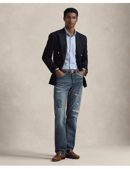 Camisa Oxford Slim Fit Azul