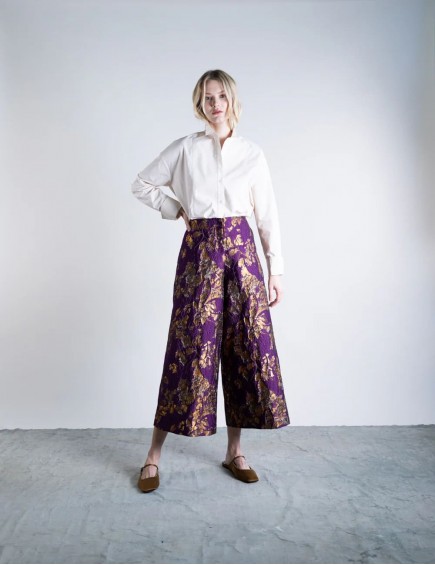 Front Gather Double Cuff Shirt 2