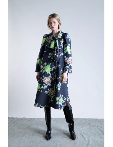 Indian Flower Juliet Sleeve Dress