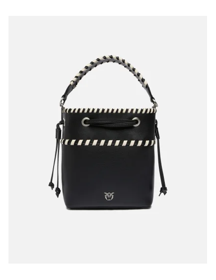 Bolso cubo pequeño de piel...