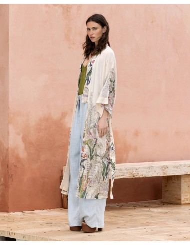 KIMONO LARGO CALADOS FLORES ROTO MULTI