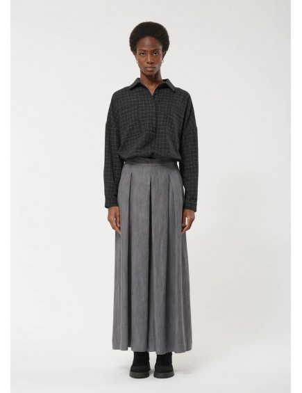 Pantalón falda culotte gris...