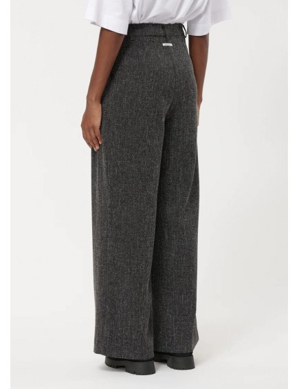 Pantalón ancho gris jaspeado 2