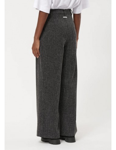 Pantalón ancho gris jaspeado