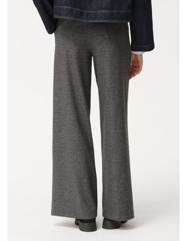 Pantalón ancho gris en jersey franela