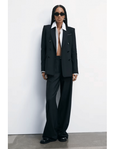 Pantalón "ESSENTIAL" palazzo Negro