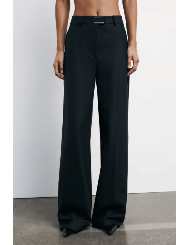 Pantalón "ESSENTIAL" palazzo Negro