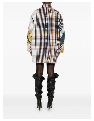 Abrigo estampado de lana con doble...