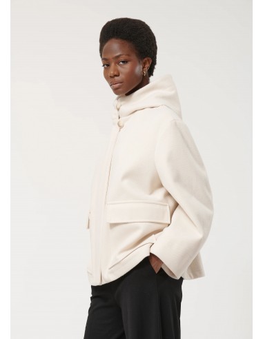 Abrigo Blanco Oversize Capucha