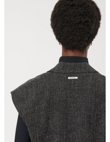 Chaleco de Traje Gris Oversize