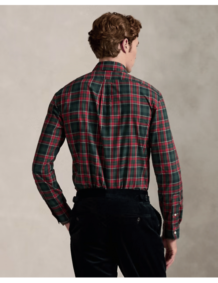 Camisa Sarga Custom Fit Tartán 2