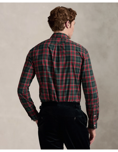 Camisa Sarga Custom Fit Tartán