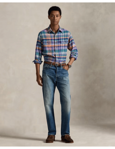 Camisa de sarga cepillada Classic Fit