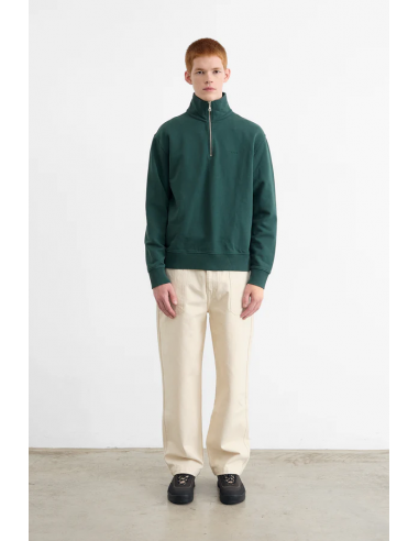Half Zip DK Green
