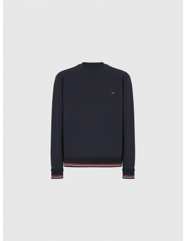 Sudadera cuello redondo con bordados...