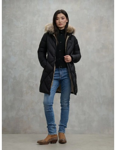 Abrigo Altea Geometric Lines Black...