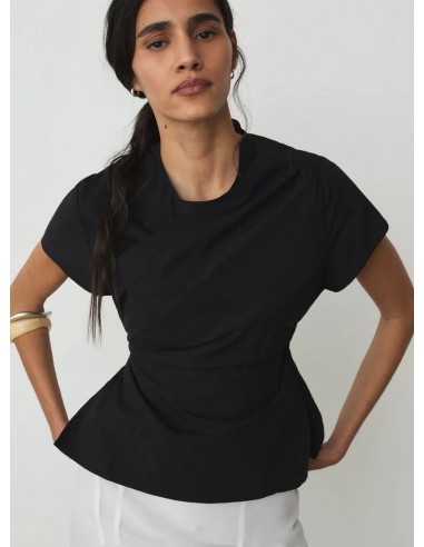 Top Asimetrico Raven Negro