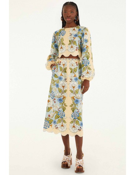 Falda Garden Scarf Blue 2