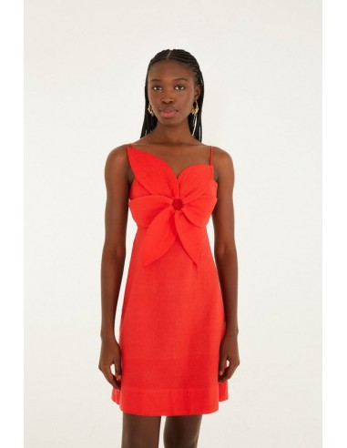 Vestido Red Flower Mini
