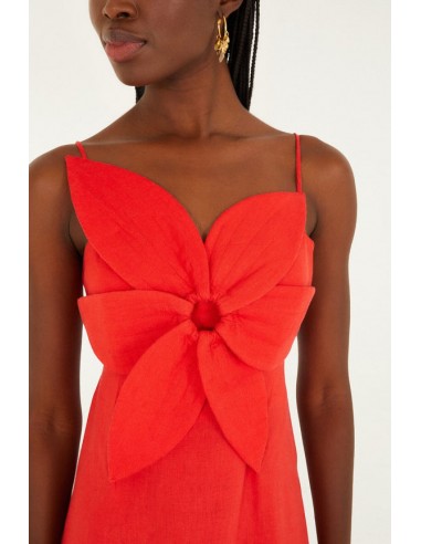 Vestido Red Flower Mini