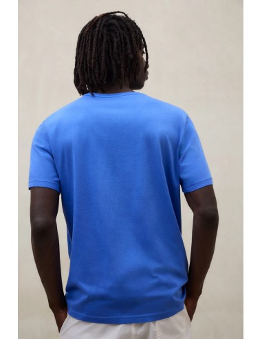 CAMISETA BASICA LISA RECTA AZUL