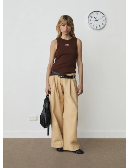 Top Brown Embroided