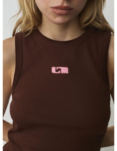 Top Brown Embroided