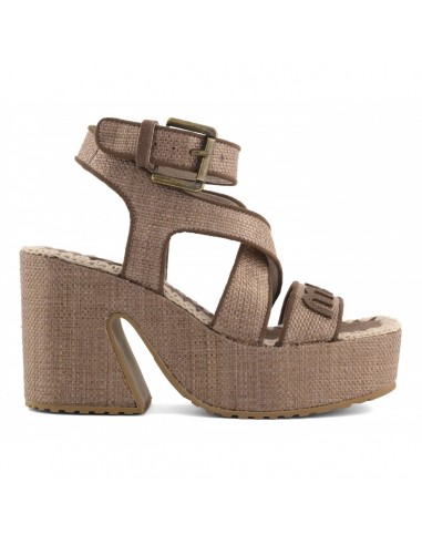Raffia Platform Nut Brown