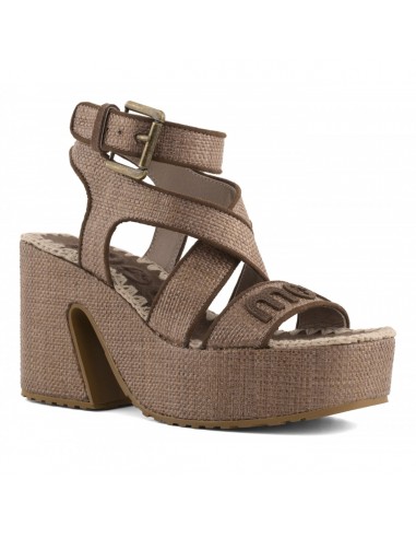 Raffia Platform Nut Brown