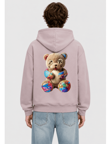 SUDADERA CAPUCHA ROSA